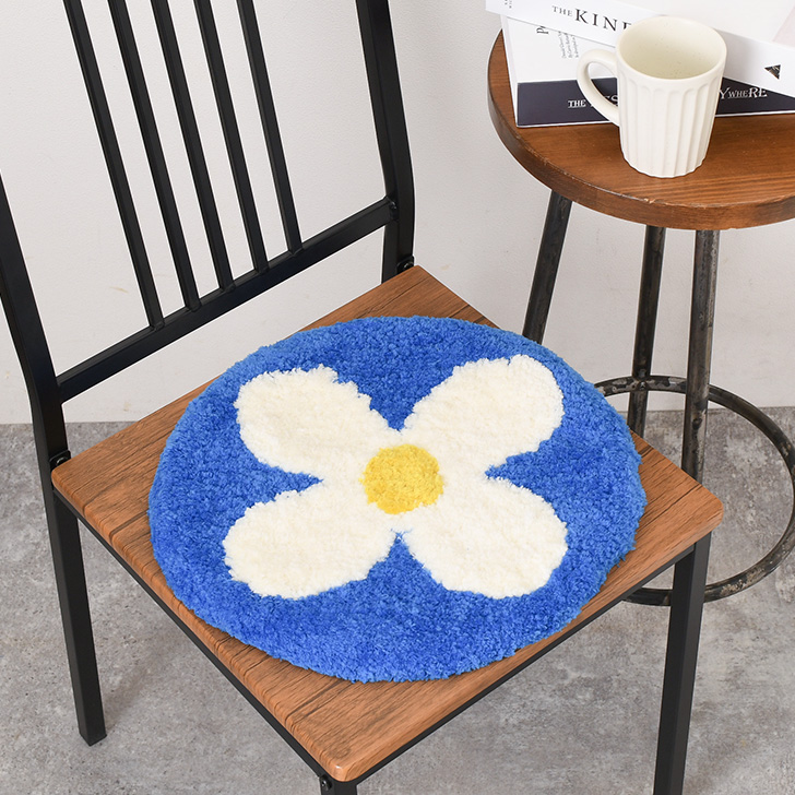 AND PACKABLE アンドパッカブル ANDPACKABLE サークル チェアパッド 花