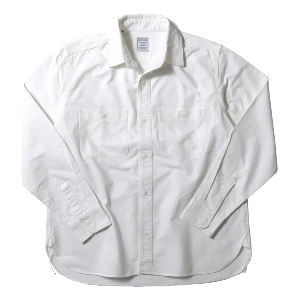 ヒューストン HOUSTON ワークシャツ メンズ 長袖 オックスフォードシャツ 長袖シャツ 綿100％ 大きいサイズ ミリタリー 厚手 肉厚 無地 羽織り 春 41133 | HOUSTON | 01