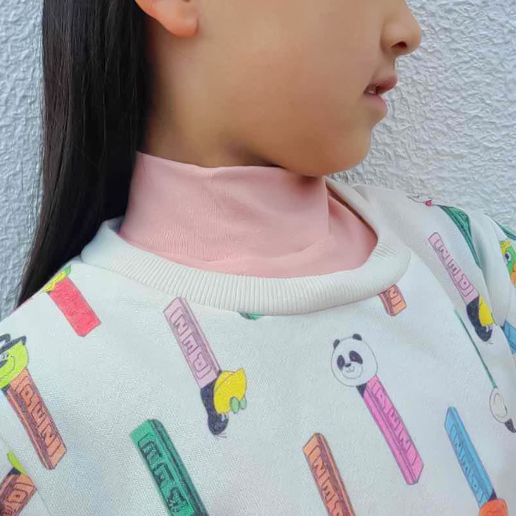 つけ襟 キッズ 女の子 男の子 子供服 襟 ファッション 小物 タートルネック 首 防寒 対策 暖か...