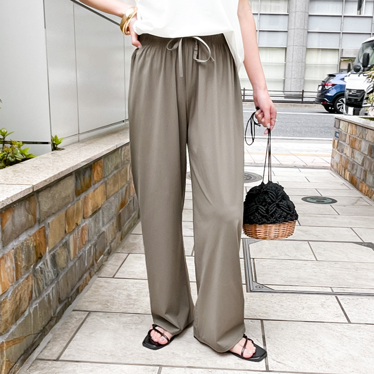 ADREAMLY ストレート ワイドパンツ レディース オフィスカジュアル REAL STYLE ストレートパンツ レディース 夏 涼しい 速乾 ワイドパンツ