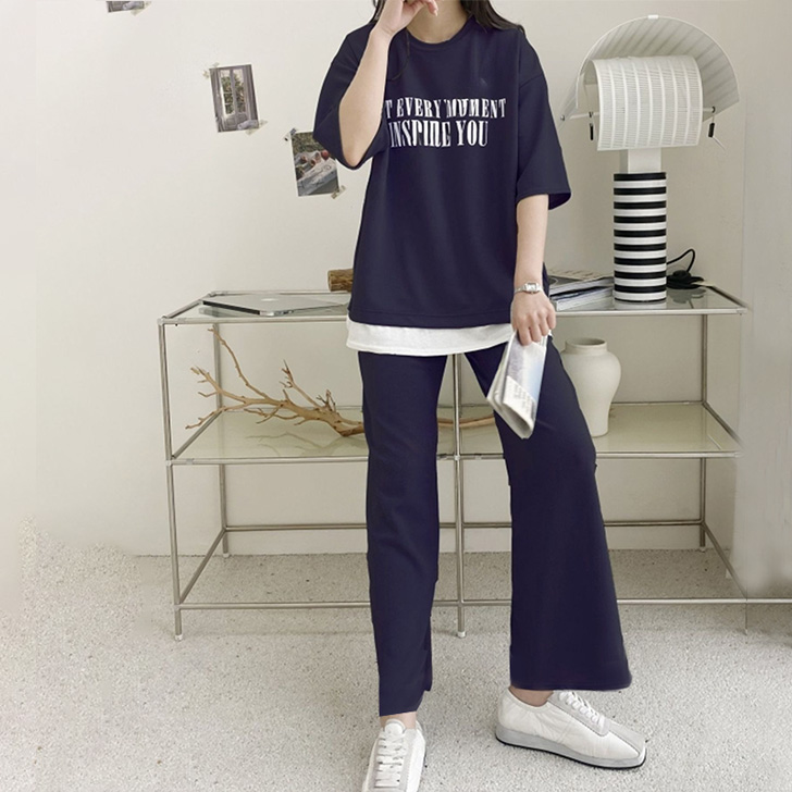 REAL STYLE セットアップ レディース 夏 涼しい 半袖 ワイドパンツ