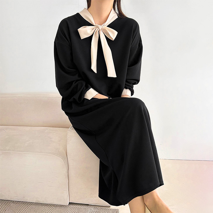 REAL STYLE ワンピース レディース 長袖 秋 コーデ 春 夏 ロング