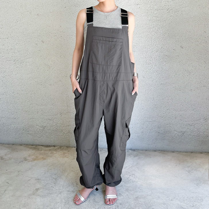 REAL STYLE サロペット レディース パンツ 夏 涼しい 速乾