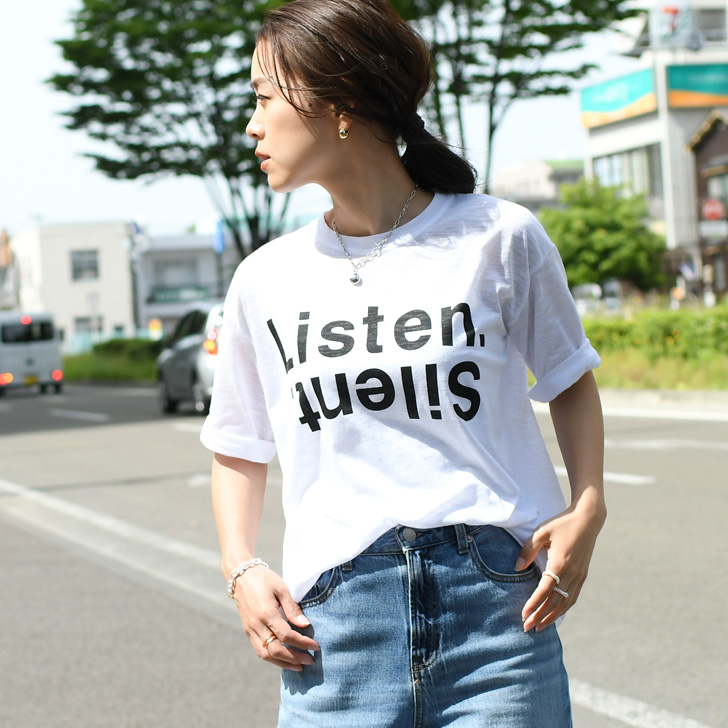 Tシャツ レディース 半袖 ロゴ 韓国 黒 カットソー トップス