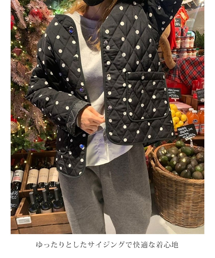 ジャケット レディース 秋 冬 40代 カジュアル きれいめ ドット柄 水玉 ミドル丈 ゆったり 体型カバー 長袖 羽織 上着 おしゃれ REAL STYLE ジャケット レディース 秋 冬 40代 カジュアル きれいめ