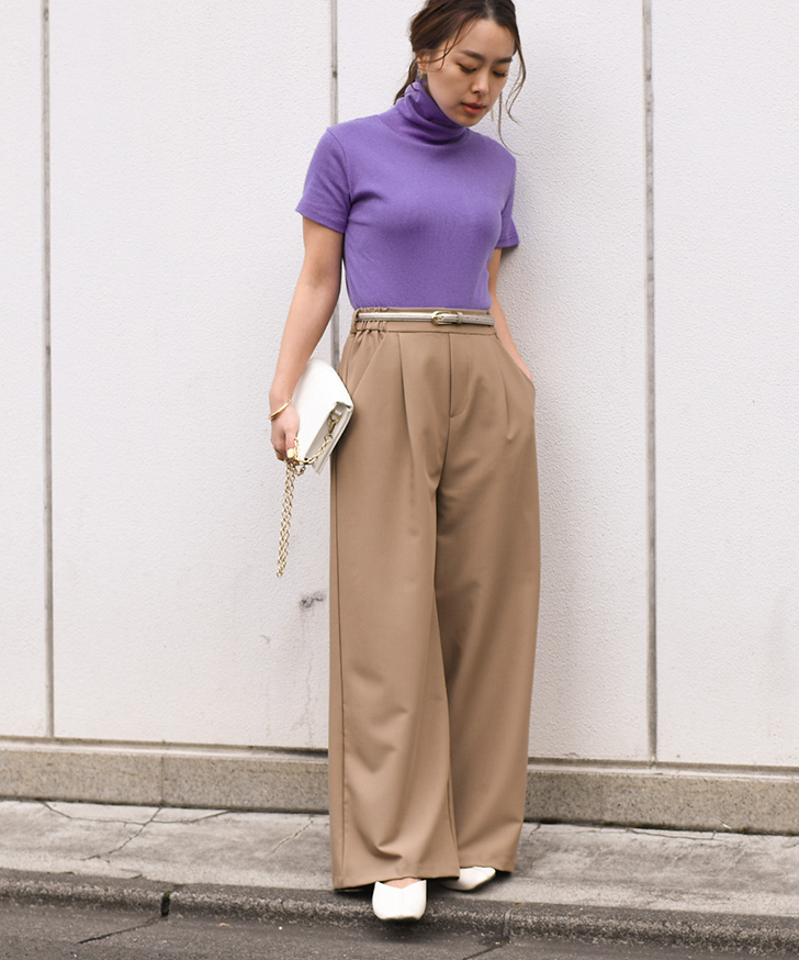 REAL STYLE（ファッション） タートルネック レディース 綿 半袖