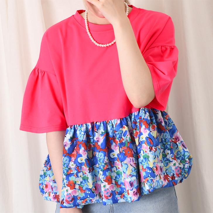 萌 MOYURU 和テイストが大人可愛い 半袖 ゆったりカットソー REAL STYLE(ファッション) カットソー レディース 夏 半袖