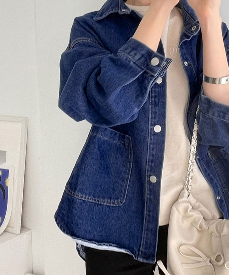 REAL STYLE デニムジャケット レディース 長め アウター Gジャン 薄手