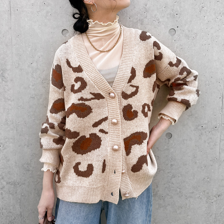 Roen ヒョウ柄カーディガン Roen ヒョウ柄カーディガン ロッキーモンロー Rocky Monroe