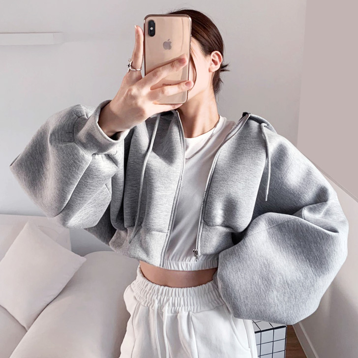 新作 パーカー レディース 秋冬 長袖 スウェット ショート丈 クロップド丈 ダンボール ジップ アウター トップス おしゃれ 大きいサイズ 羽織り 上着 スエット REAL STYLE パーカー レディース ジップ 秋冬 長袖 スウェット
