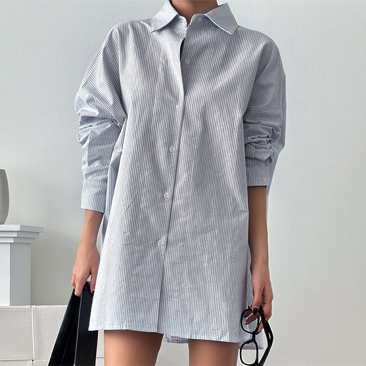 REAL STYLE（ファッション） シャツ レディース 長袖 ストライプ