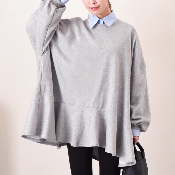REAL STYLE チュニック 長袖 春 カットソー スウェット ワンピース