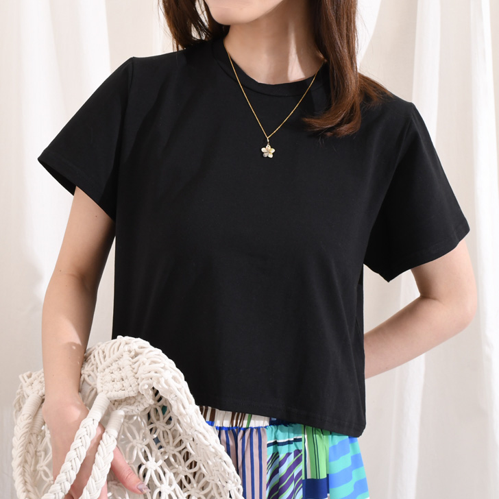 REAL STYLE(ファッション) Tシャツ レディース 半袖 綿混 REAL STYLE(ファッション) Tシャツ レディース 半袖 綿混