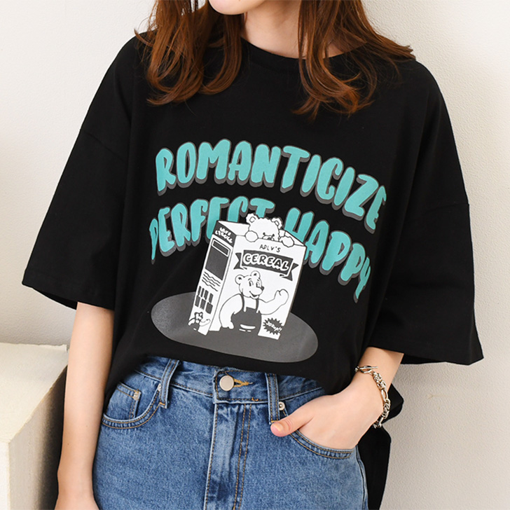 3色 カジュアル 半袖 貝殻などプリント コットン Tシャツ REAL STYLE（ファッション） Tシャツ レディース 半袖 ゆったり