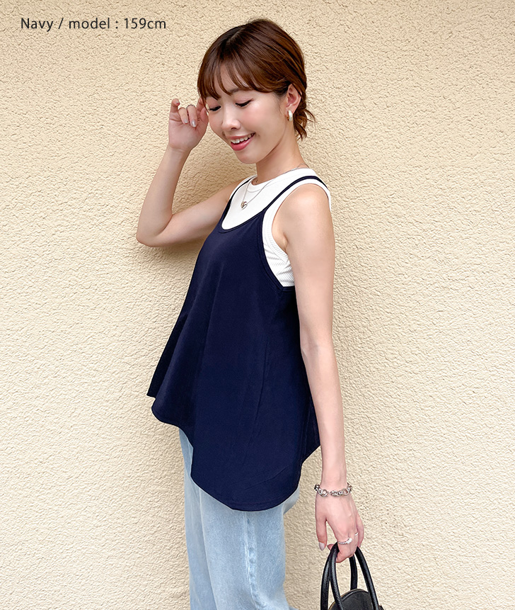 REAL STYLE キャミソール レディース ショート トップス ノースリーブ