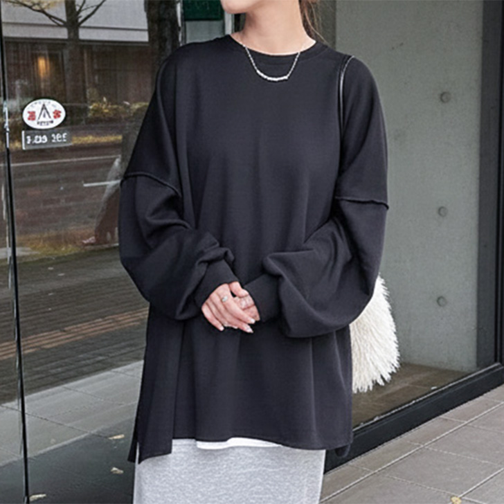 REAL STYLE ライトスウェット レディース 長袖 秋 冬 裏起毛