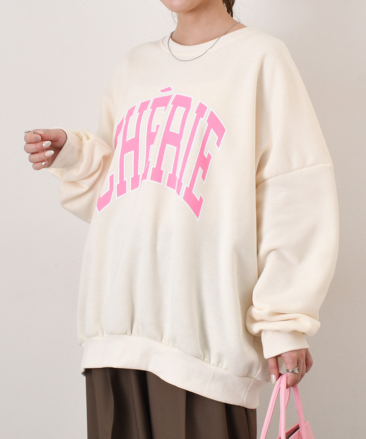REAL STYLE スウェット レディース 裏起毛 ロゴプリント ゆったり