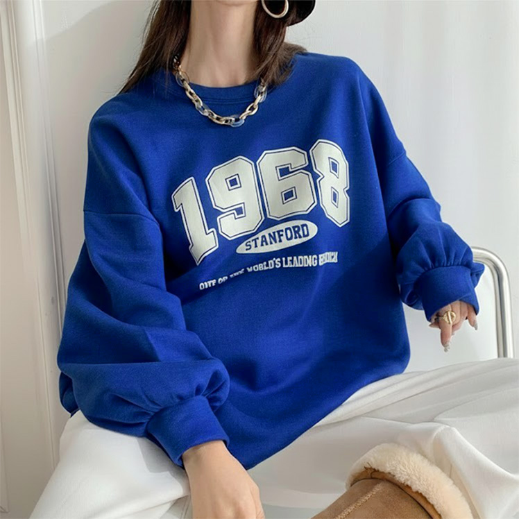 REAL STYLE スウェット レディース 裏起毛 ロゴプリント ゆったり