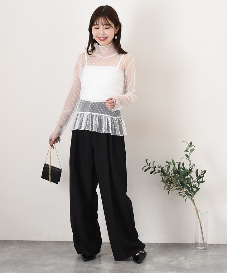 REAL STYLE シアートップス レディース 長袖 インナー ハイネック