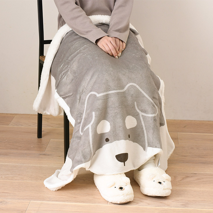 ダイカット モモンガ ブランケット 犬 おしゃれ ひざ掛け 毛布 暖かい