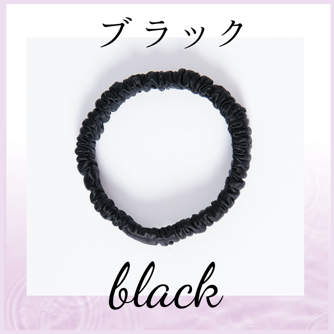ヘアゴム シルク ヘアアクセサリー おしゃれ シルク100% シルク