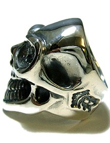 【値段交渉可：送料込】 送料無料 BWL ビルウォールレザー リング Bill Wall Leather マスター スカル w ストーン アイズ リング 指輪 【F3353136037】(120934円)