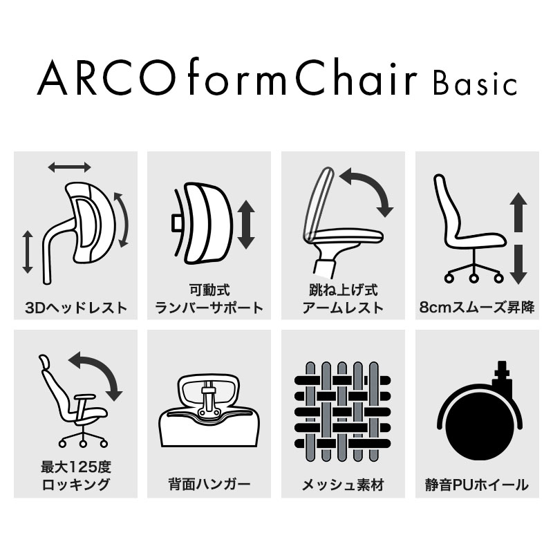 オフィスチェア メッシュ デスクチェア フット...の詳細画像2