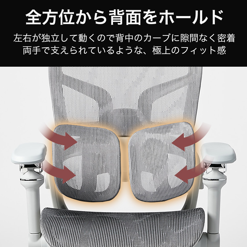 オフィスチェア メッシュ デスクチェア フット...の詳細画像5