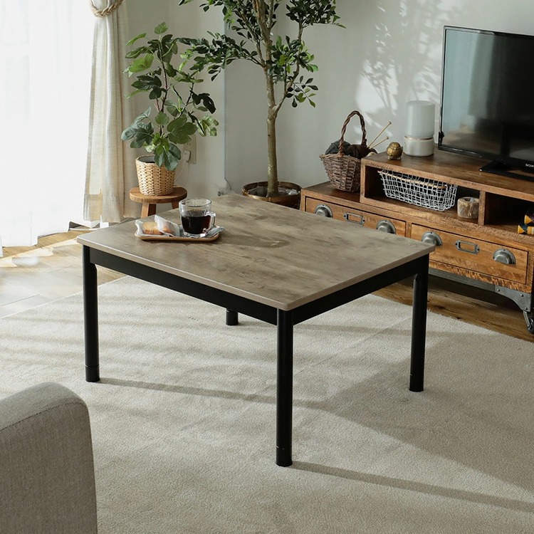 グラムスタイル こたつ おしゃれ 座卓 テーブル 長方形 ブラウン 茶色