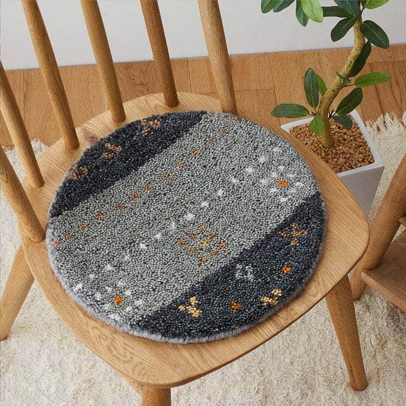 在庫処分 特価 ギャベ ギャッベ 座布団 チェアパッド 丸 35cm クッション ギャベ座布団 ウール 天然素材 円形 丸い 丸型 / エスニックチェアパッド | グラムスタイル | 04