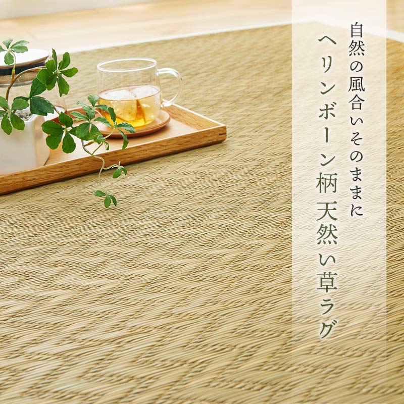 グラムスタイル い草ラグ 2畳 191×191 ふっくら ウレタン入り 井草ラグ