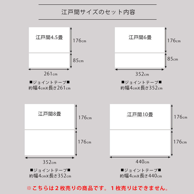 江戸間サイズラインナップ