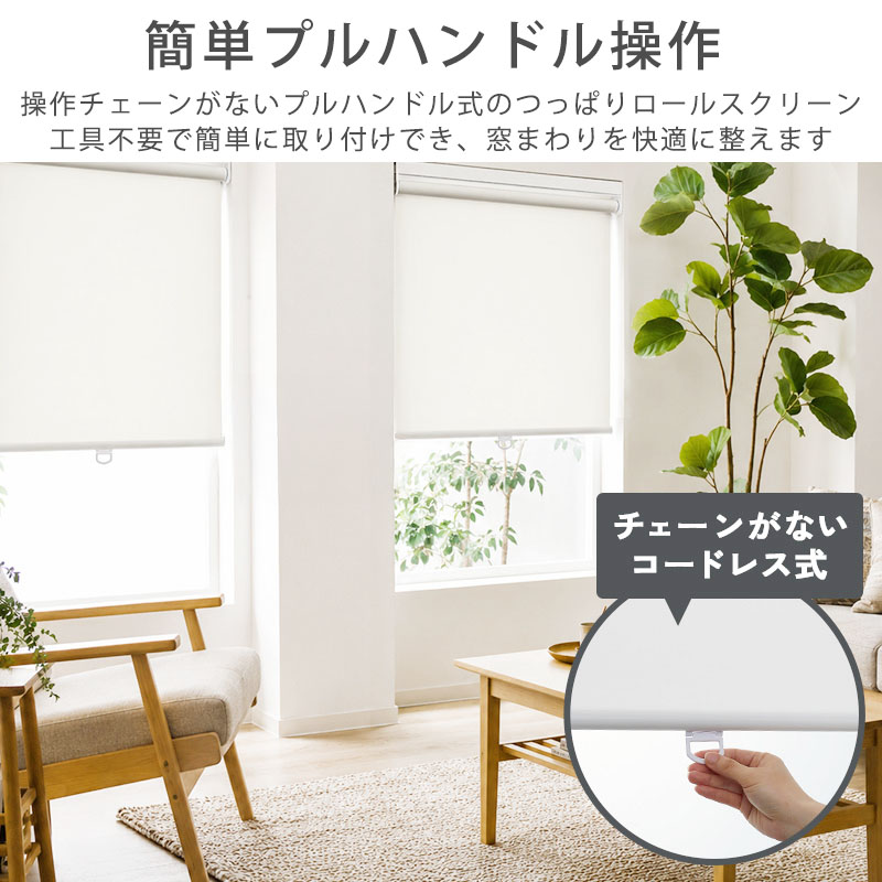 ロールスクリーン ロールカーテン つっぱり コ...の詳細画像1