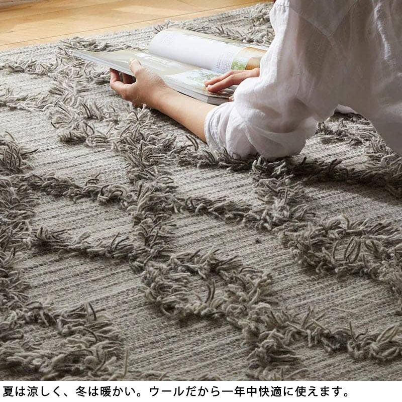 Villa Collection デンマーク フェロー羊ラグ 新品同様① グラムスタイル 在庫処分 特価 ラグ ラグマット カーペット ベニワレン