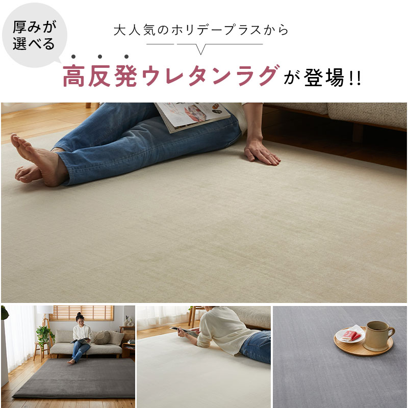 ラグ カーペット ラグマット 高反発 6畳 235×330 厚手 撥水 絨毯 オールシーズン 高反発ラグ 北欧 おしゃれ / ホリデープラス 高反発18mm 関連画像1