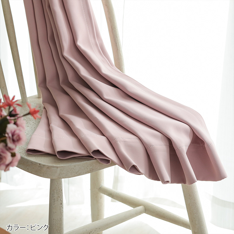 カーテン レースセット 遮光 2枚 オーダーカーテン おしゃれ 北欧 断熱 防音 遮熱 形状記憶 ドレープ レース 各1枚 / ホリデー＋アメリー 片開き | グラムスタイル | 33