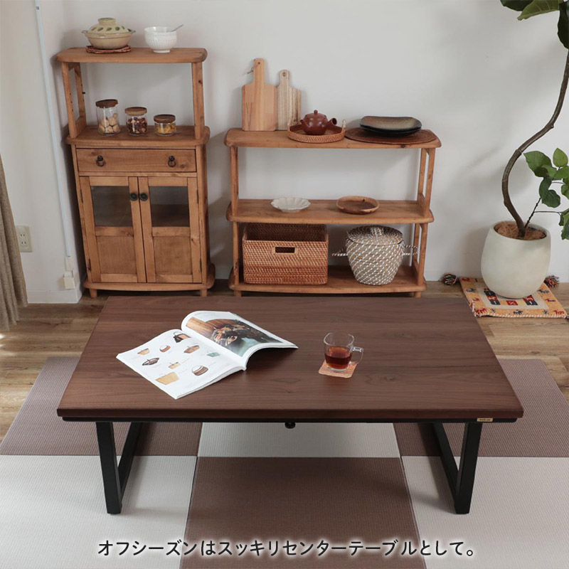 こたつ テーブル 長方形 120 ローテーブル センターテーブル おしゃれ カフェテーブル 1人用 2人用 一人暮らし ヒーター / レボーグル  約120x70x40cm