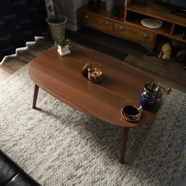 こたつ テーブル 一人用 おしゃれ 折り畳み ローテーブル オールシーズン 北欧 楕円形 一人暮らし / こたつテーブル マッジョーレ  約90x50x35.5cm