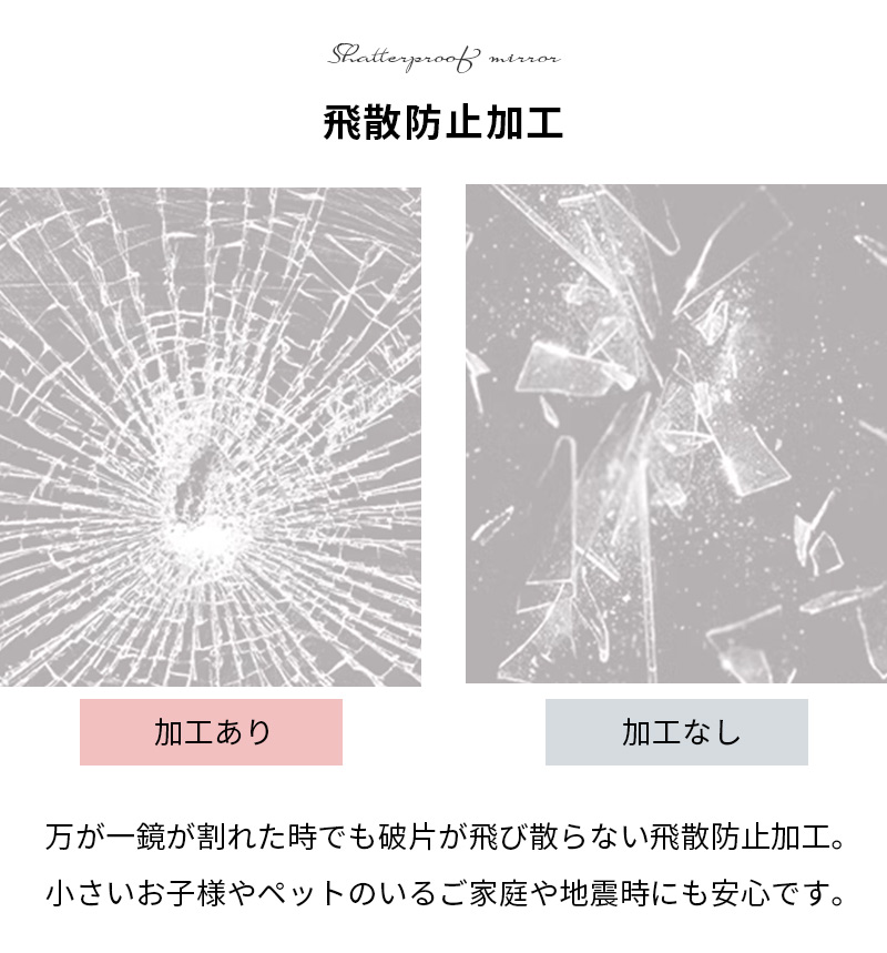 ガラスの飛散防止