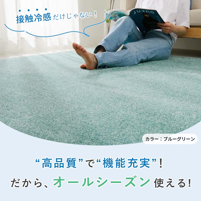 グラムスタイル ラグ 夏用 冷感 洗える 1.5畳 130×190cm 夏用ラグ 接触