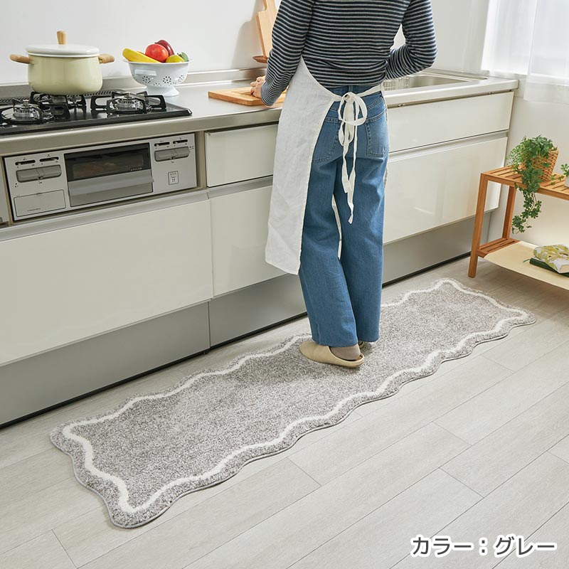 キッチンマット 50×180 洗える 北欧 お...の詳細画像2