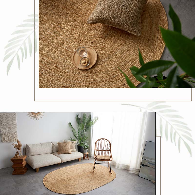 グラムスタイル ジュート ラグ ラグマット 楕円 カーペット 夏 麻