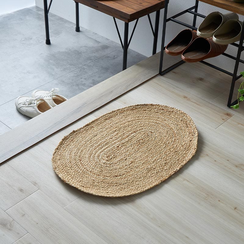 グラムスタイル ジュート 玄関マット 室内 屋内 夏用 夏 麻 麻ラグ