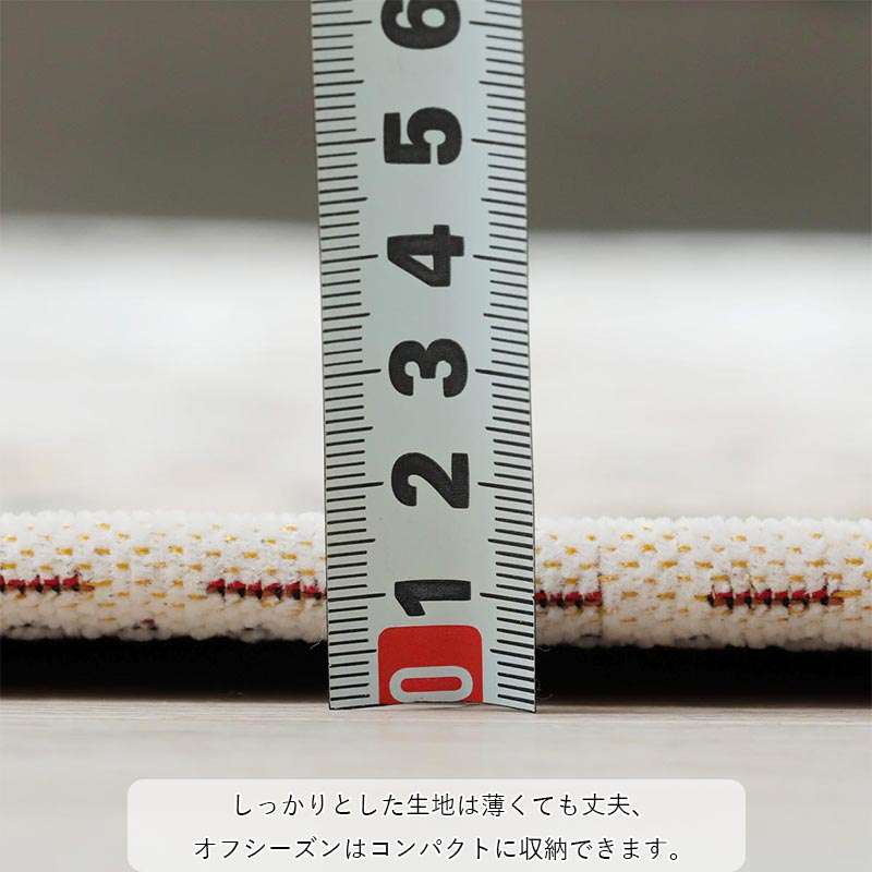 しっかりとした生地は薄くても丈夫、オフシーズンはコンパクトに収納できます。