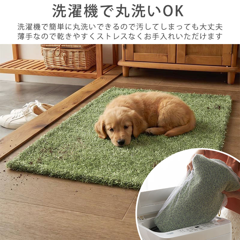 玄関マット 芝生風 洗える 50×80 屋内 ...の詳細画像5