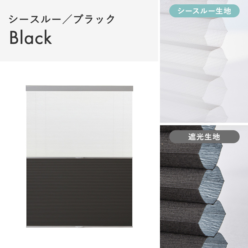 つっぱり ハニカムスクリーン 遮光 シースルー レース オーダー ロールスクリーン ブラインド カーテン 遮熱 / 突っ張り 1級遮光＋シースルー ツインハニカムの画像