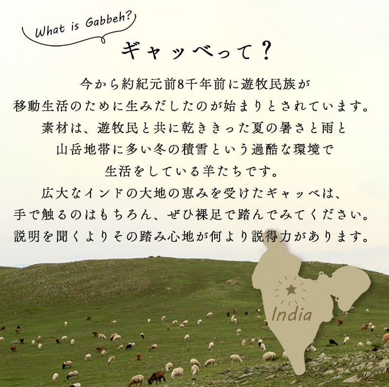 ギャベ ギャッベ ラグ 絨毯 1畳 玄関マット 手織り ギャベ絨毯 ギャッベ絨毯 アジアン / エスニック 80×140 cm | グラムスタイル | 08