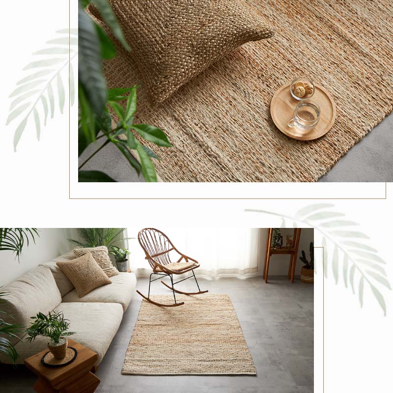 ジュート　麻ラグ　120×180cm 長方形ラグマット　手織り　ラグ 楽天市場】手織り ジュートラグマットモロッカン 120×180cm ※代引き