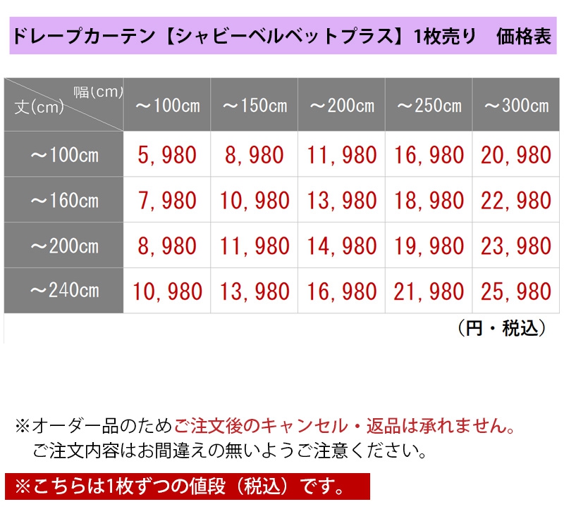 価格表