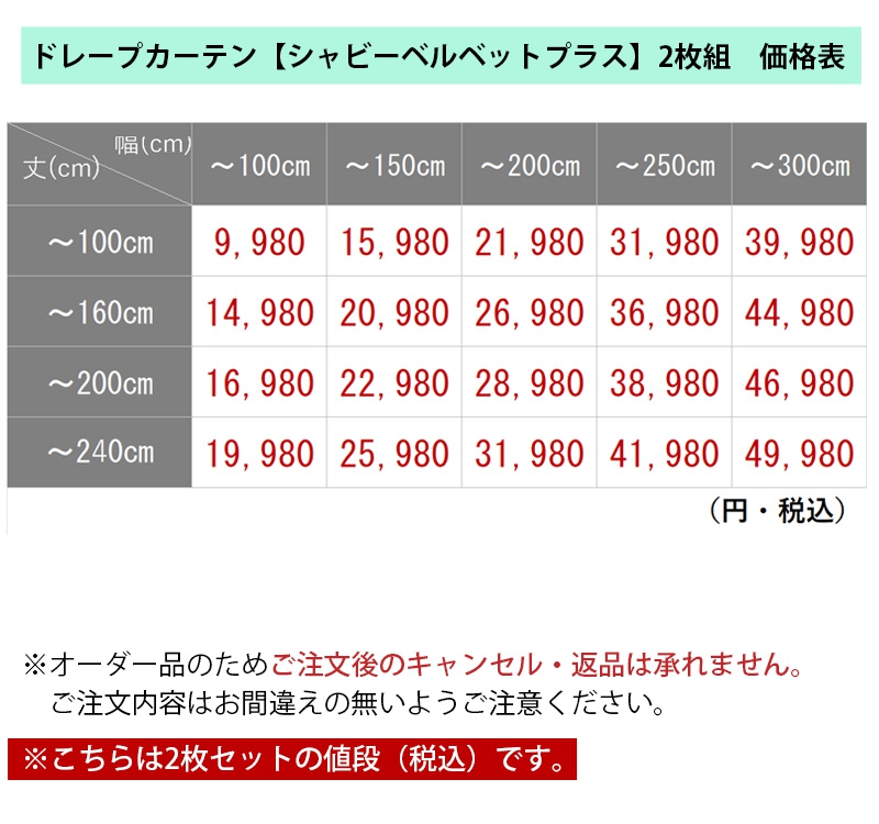 価格表